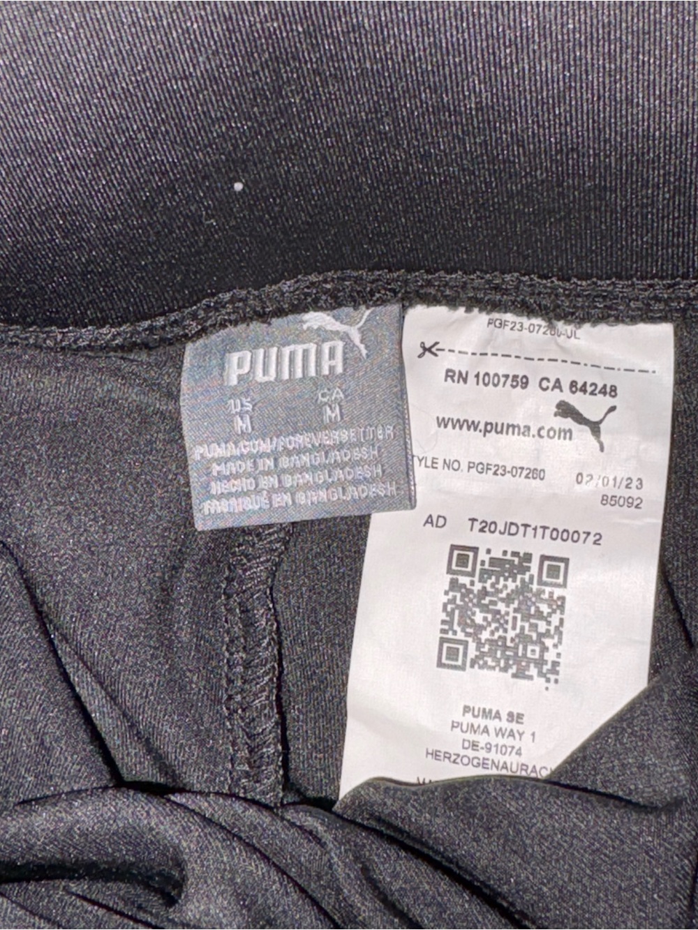Puma White Geometric Hoodie with Black & Gold Leggings - Picture 7 of 7